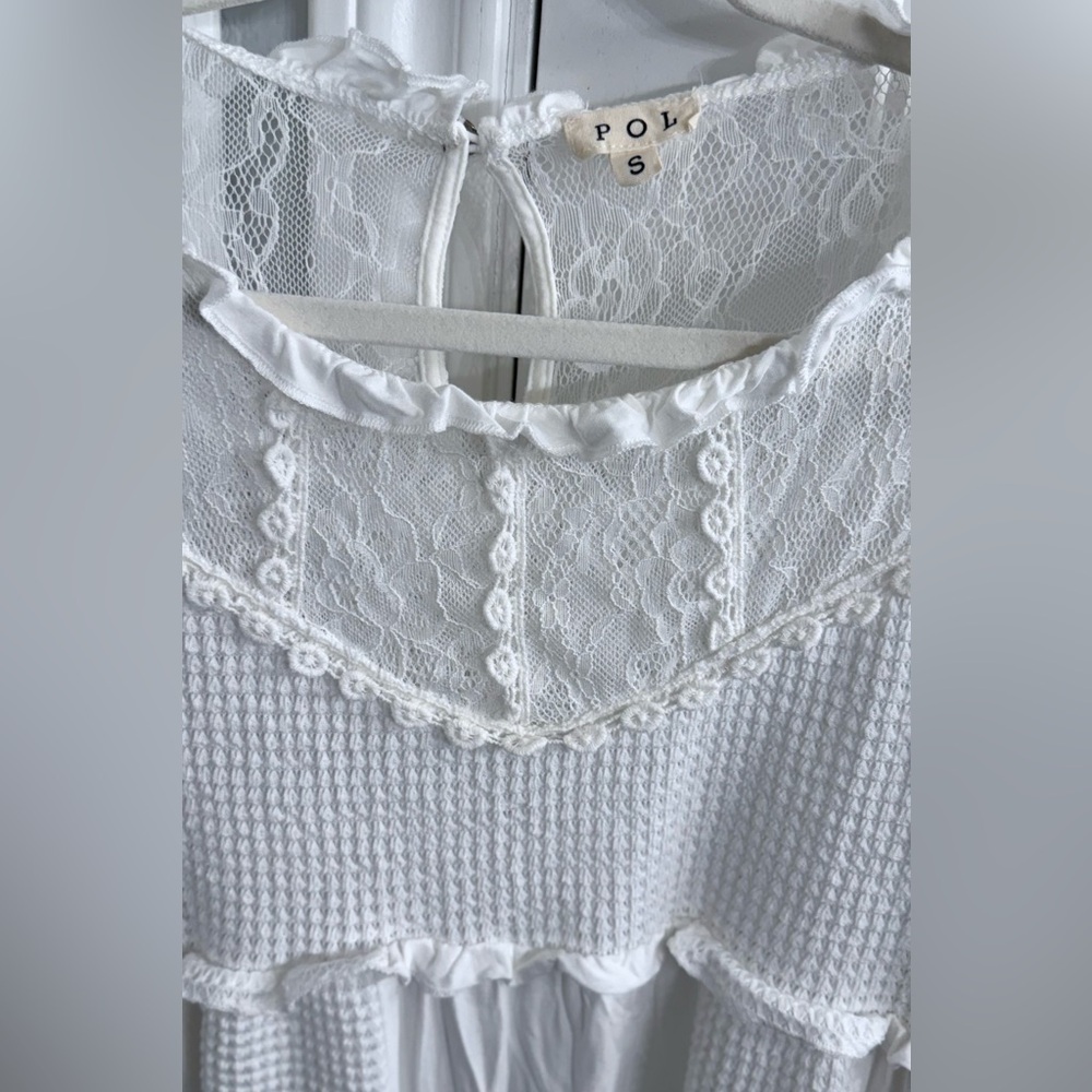 Pol - White Lace tunic dress or Top - Picture 4 of 11